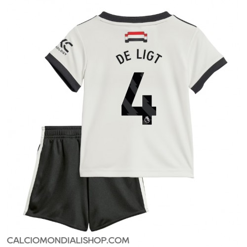 Maglie da calcio Manchester United Matthijs de Ligt #4 Terza Maglia Bambino 2024-25 Manica Corta (+ Pantaloni corti)